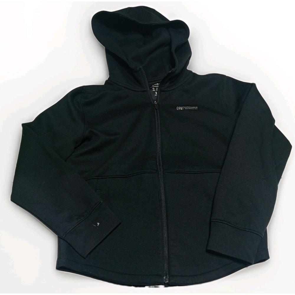 Abercrombie Kids YPB Hoodie 9/10 Black Full Zip Performance Activewear